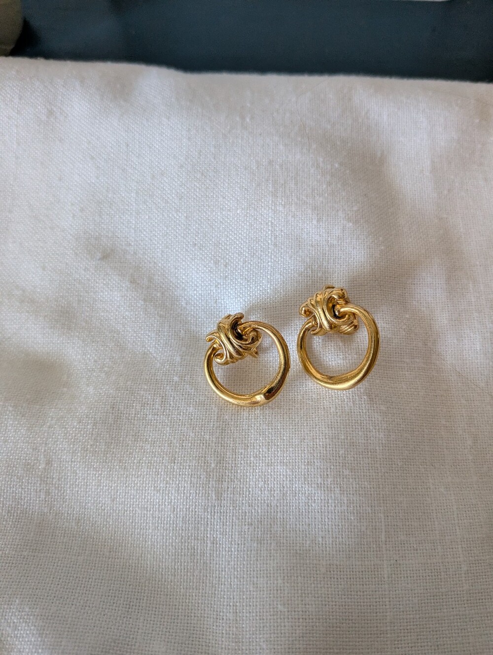 90's Vintage Gold Clip On Earrings From Charleston, South Carolina